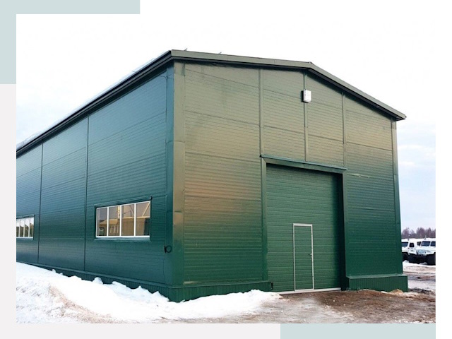 Двускатные ангары в Арсеньеве