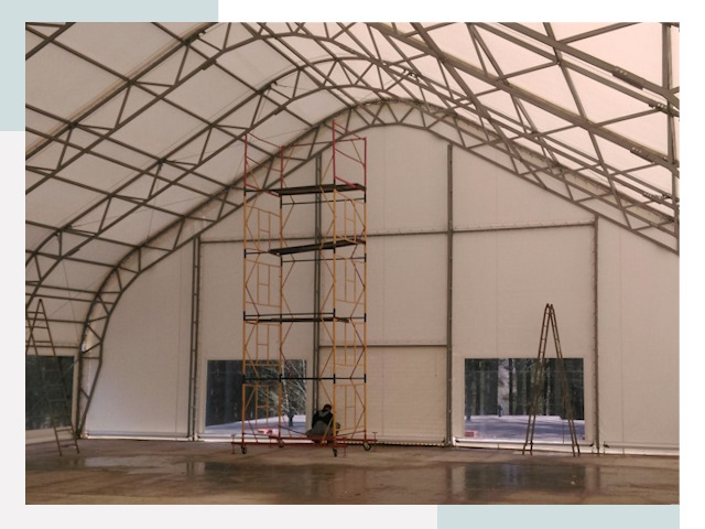 Шатровые ангары в Арсеньеве